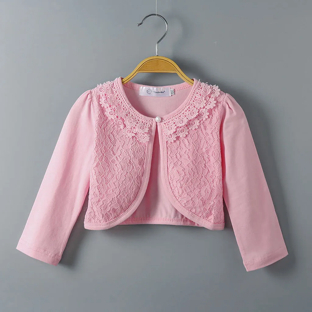 Кружевное болеро принцессы для маленьких девочек кардиган roupa infantil Болеро