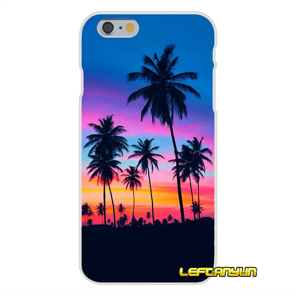 Для huawei G7 P8 P9 p10 Lite 2017 честь 5X 5C 6X Коврики 7 8 9 Y3 Y5 Y6 II закат на море Palm Tree Мягкий