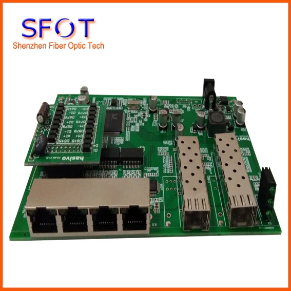 Плата обратного переключателя POE 2 порта SFP + 4 S GE Rj45 операционный коммутатор PD|poe