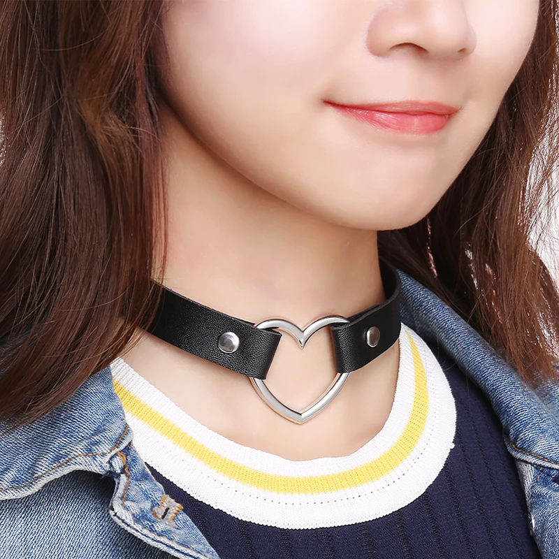 Модное ювелирное изделие Knock в стиле панк ожерелье с милым сердцем прозрачный