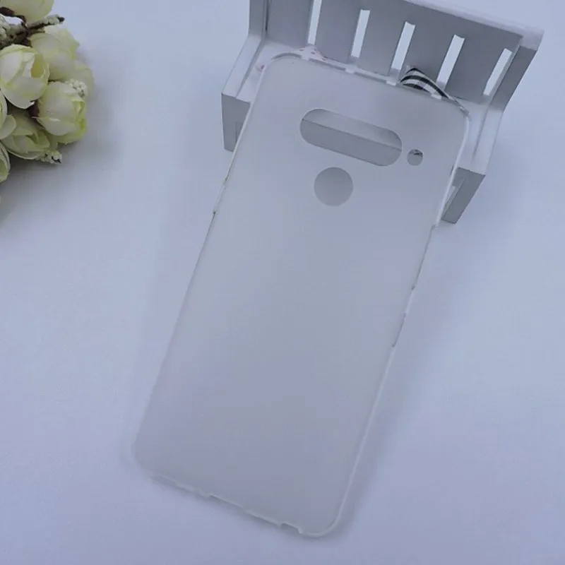 Силиконовый чехол из ТПУ для LG V50 ThinQ 5G матовый черный задней панели защитный