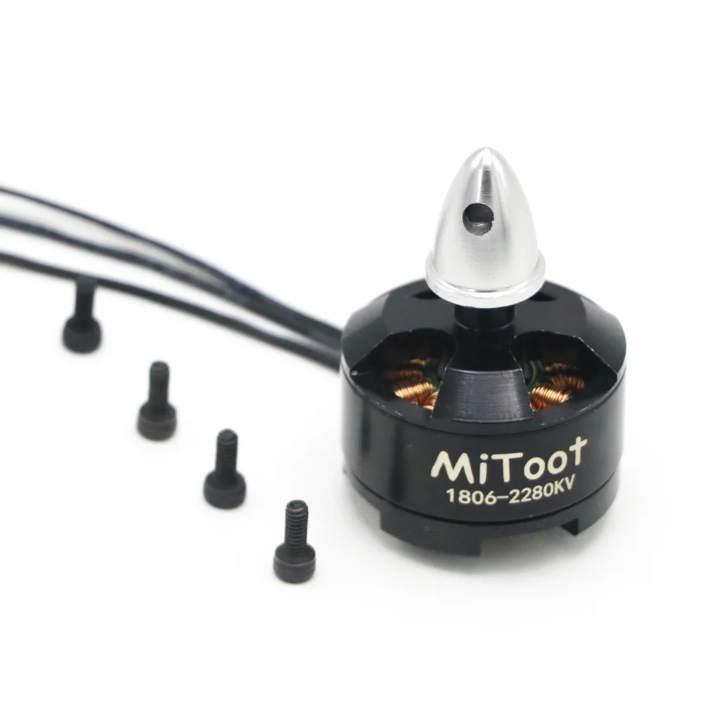 Миниатюрный многовинтовой мотор Mitoot 1806 2280KV с бесщеточным двигателем 2 3S CW/CCW Для