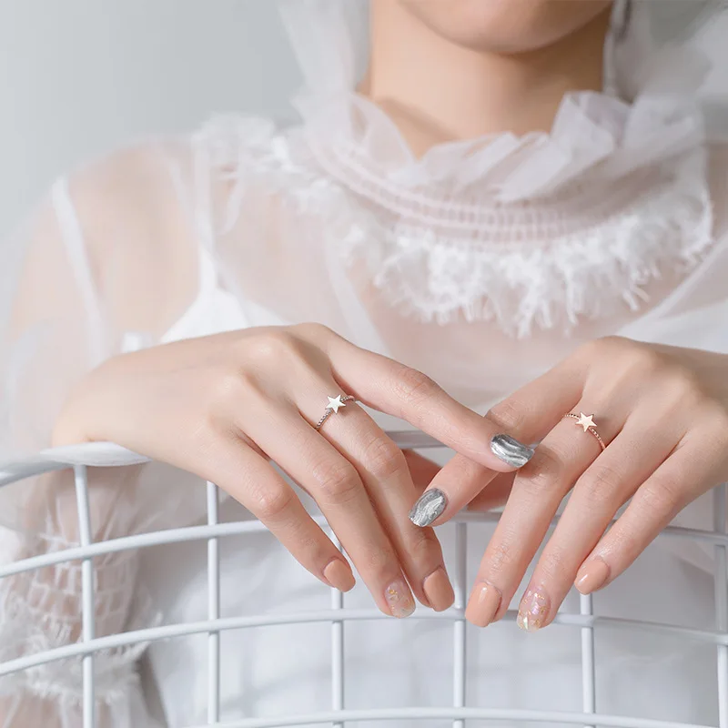 Женское кольцо из серебра 925 пробы в Корейском стиле|Кольца| |