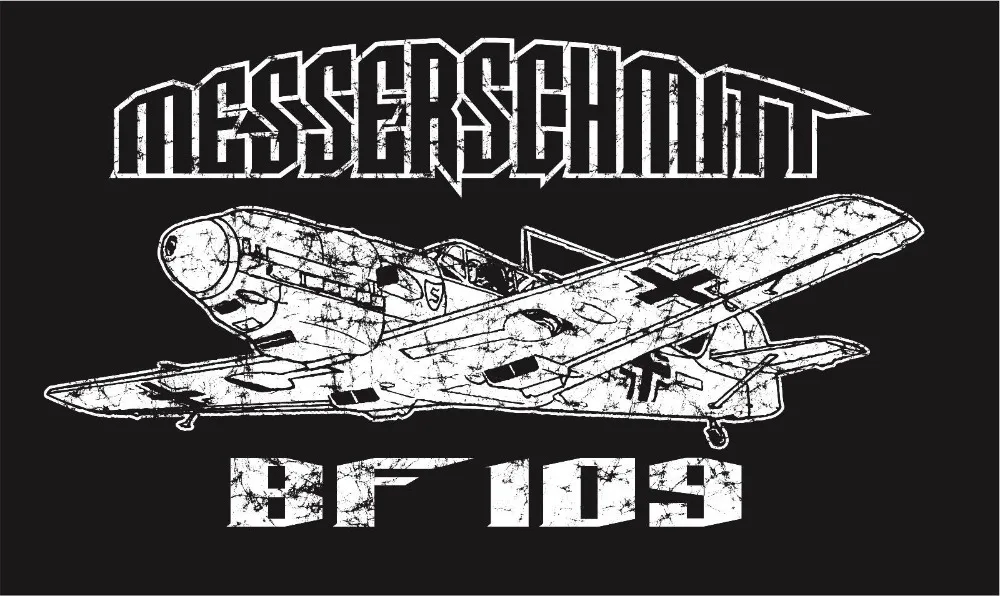 Мужская футболка Dunkirk Messerschmitt Bf 109 немецкая с крестиком | одежда