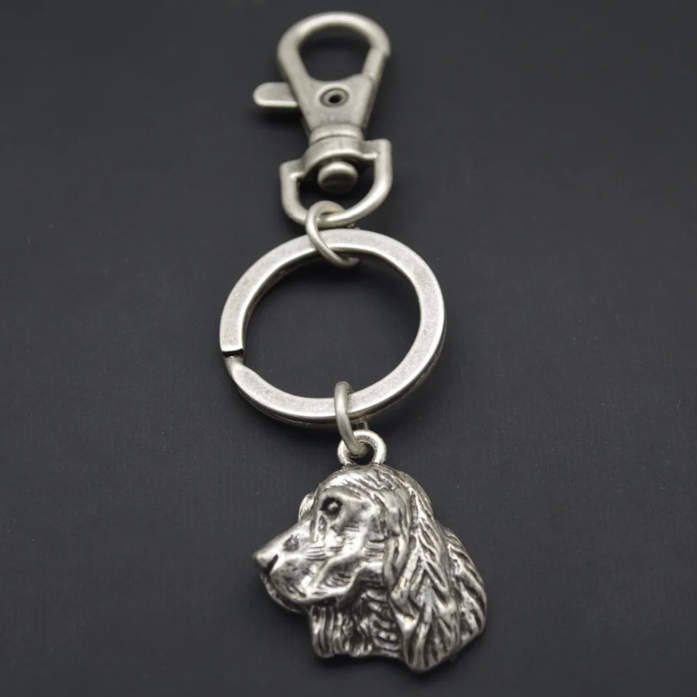 Оптовая продажа винтажный брелок Springer Spaniel для ключей 12 шт./лот|key chain|key ringring key ring |