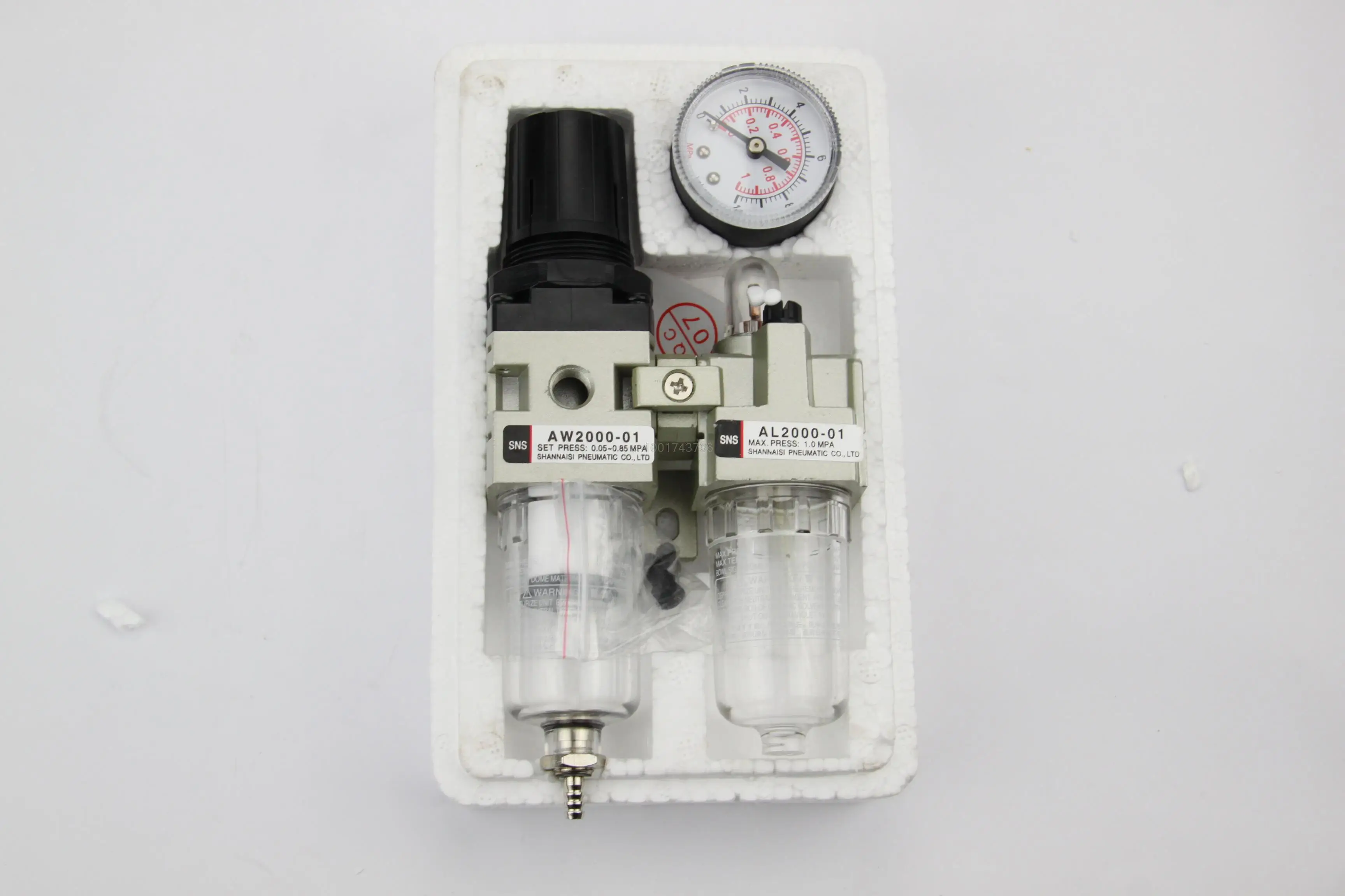 AC2010-01A 1/8&quotPT SMC manual drain type air filterSNS pneumatic components gas source processor two joint oil-water separator |