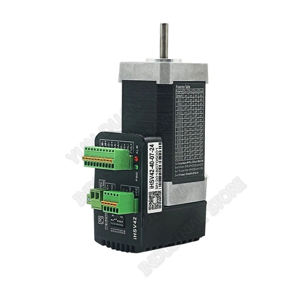 JMC 78 Вт интегрированный сервопривод NEMA17 3PH 42 мм 0.185Nm 24 В DC 4000 об./мин высокоскоростной DSP Гибридный закрытый контур мотор драйвер кодер для AGV