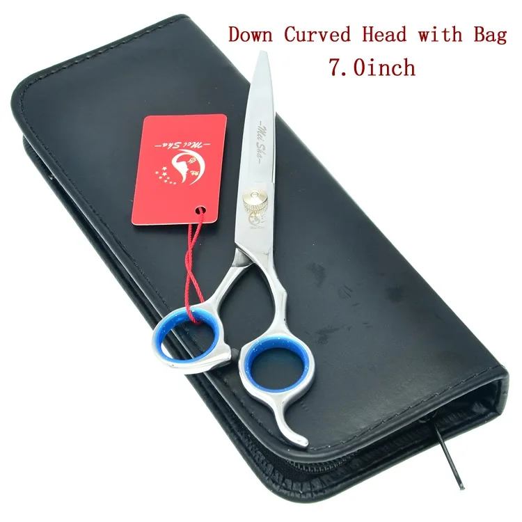 HB0067 with bag 7," профессиональные ножницы для домашних животных для ухода за собакой из нержавеющей стали прямые изогнутые ножницы для резки 6,5" Кошка Филировочная машинка HB0061 - Цвет: HB0067 with bag