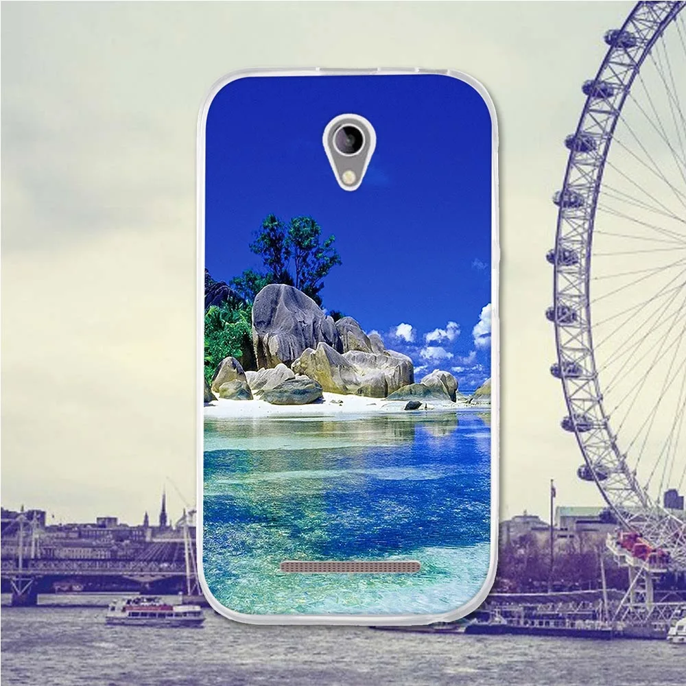 Чехол для ZTE Blade L110 силиконовый чехол Zte 110 из ТПУ с принтом A110 чехлы телефонов zte l110