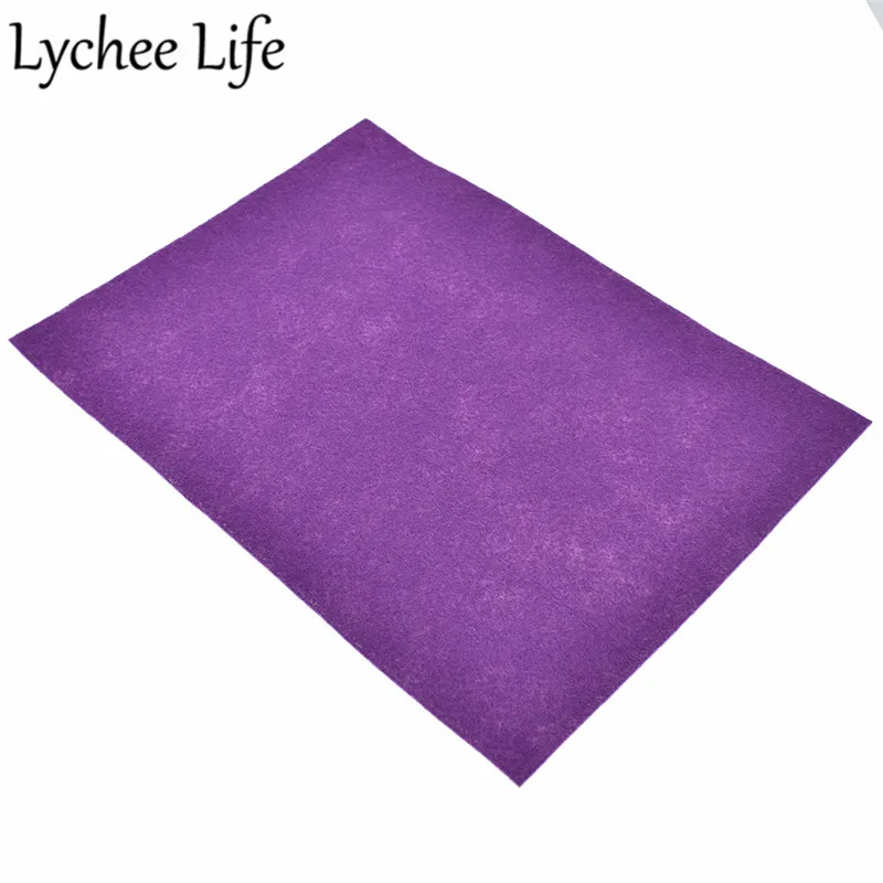 Lychee Life A4 1 мм Самоклеющаяся фетровая ткань сплошной цвет 29x21 см фетровая ткань ручной работы домашняя фабрика Швейные декоративные принадлежности - Цвет: 7