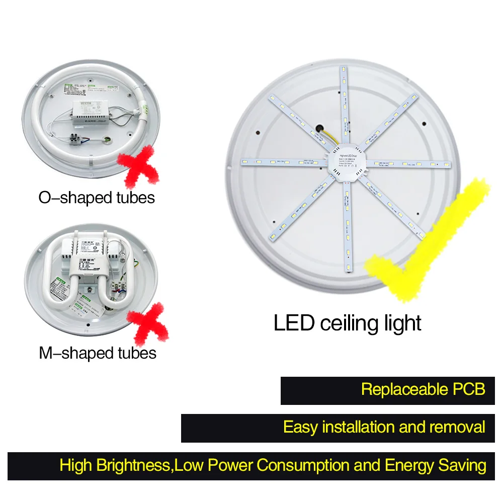 Энергосберегающая лампа осьминог 220 В перем. Тока светодиодная потолочная 16 Вт 32
