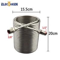 stainless steel heat exchangers coil immersion wort chiller 12 38 port spiral tube coil beerwine cooler for homebrew