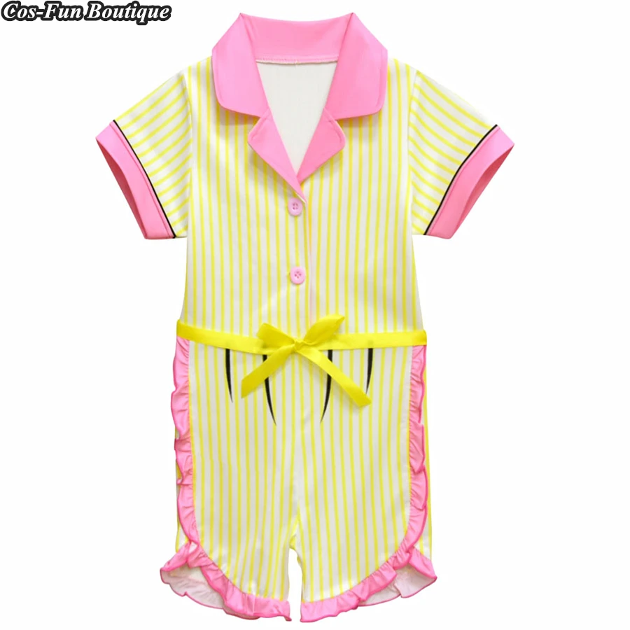 Для девочек Летняя повседневная одежда мультфильм куклы с сюрпризом Cos костюм