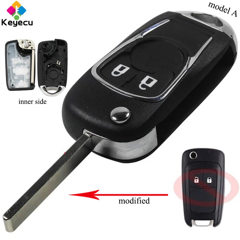 KEYECU Модифицированная откидная оболочка ключа дистанционного управления с 2/3/4