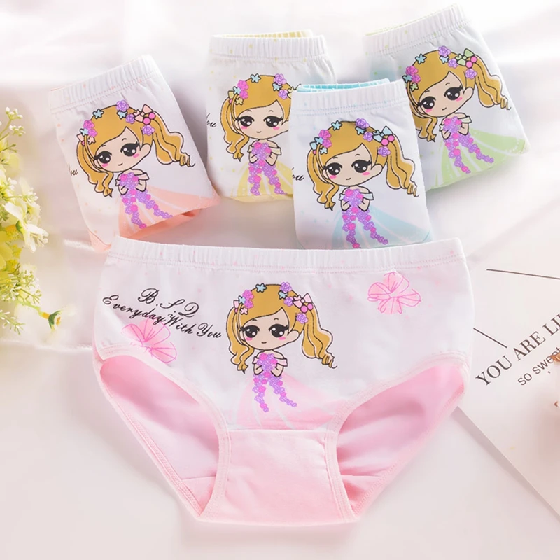 Нижнее белье для девочек детское нижнее из чистого хлопка треугольные шорты