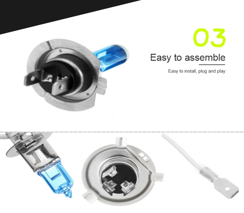 H1 H3 H4 H7 автомобильные галогеновые лампы для фар 12V 55W 100W Супер Белый Ксенон головной светильник тумана светильник автомобильных ламп