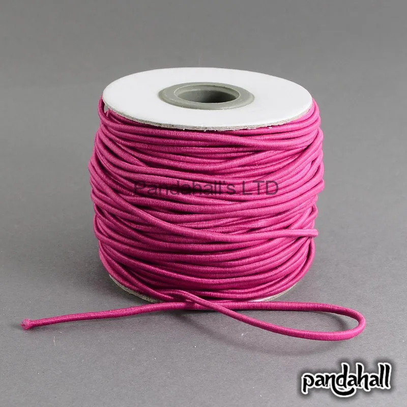 30 м/40 м/рулон 2 мм круглый DIY эластичный нейлоновый шнур снаружи резиновый внутри для изготовления ювелирных браслетов и ожерелий