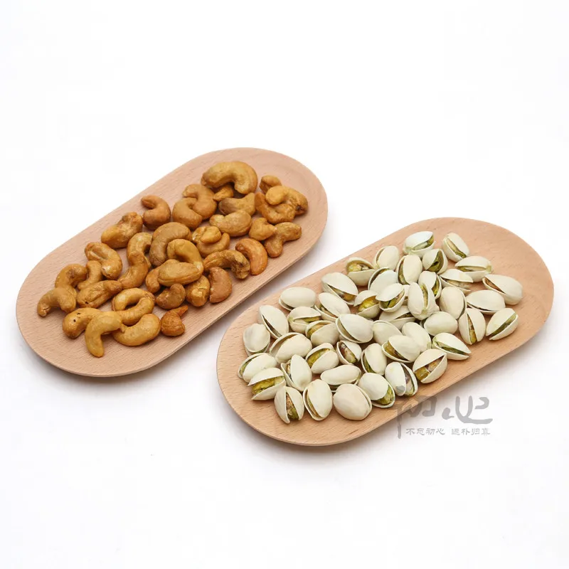 Деревянная прямоугольная тарелка для десертного чая японская деревянная