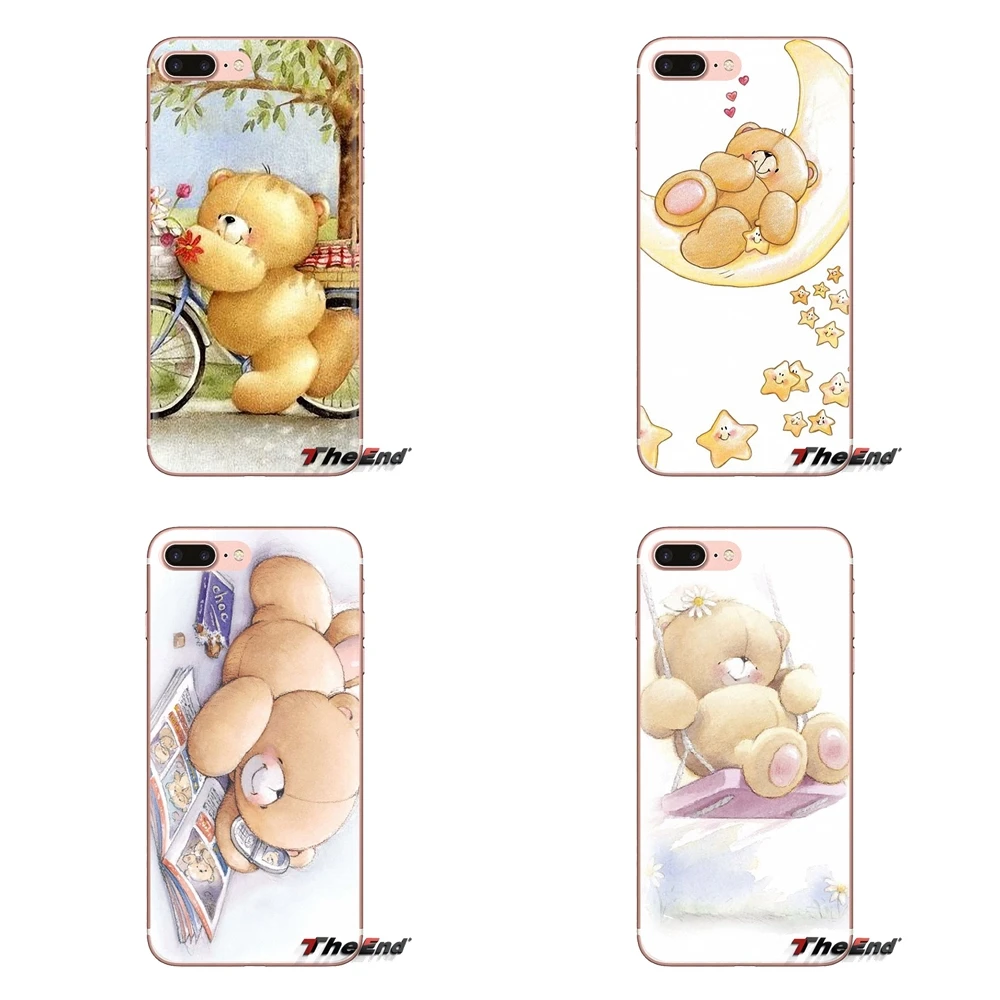 Прозрачные мягкие чехлы Forever Friends Bear Art для Samsung Galaxy S3 S4 S5 Mini S6 S7 Edge S8 S9 S10 Plus Note 3 4 5 8 9 |