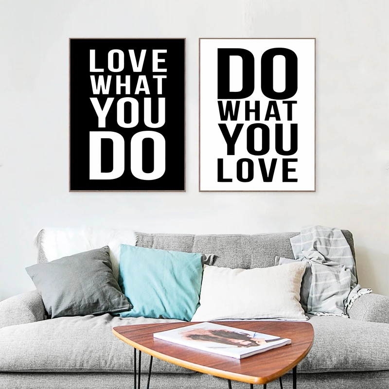 Do What You Love Минималистичная Мотивационная типография Quotes постер принт винтажная