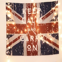 the union flag wall tapestry vintage british style macrame wall hanging new year decoration wall carpet drop ship