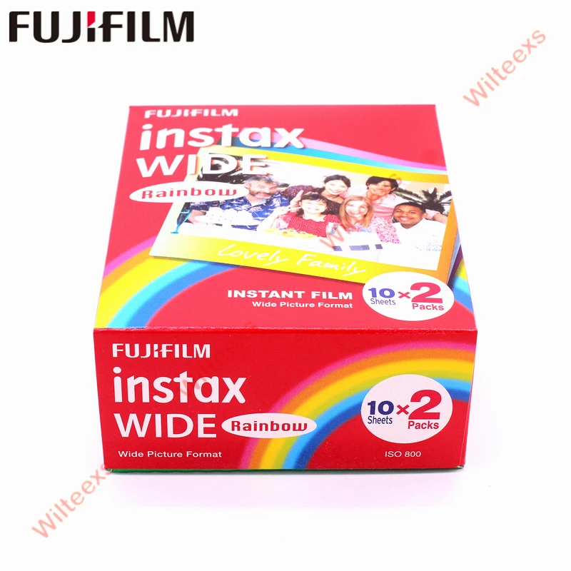 Новинка пленка Fujifilm Instax Wide Rainbow Twin упаковка (20 фотографий) для мгновенной съемки