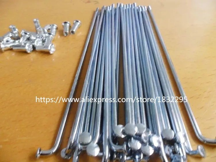 Оптовая продажа 100 шт./лот серебристые спицы для электрического велосипеда 12 к г