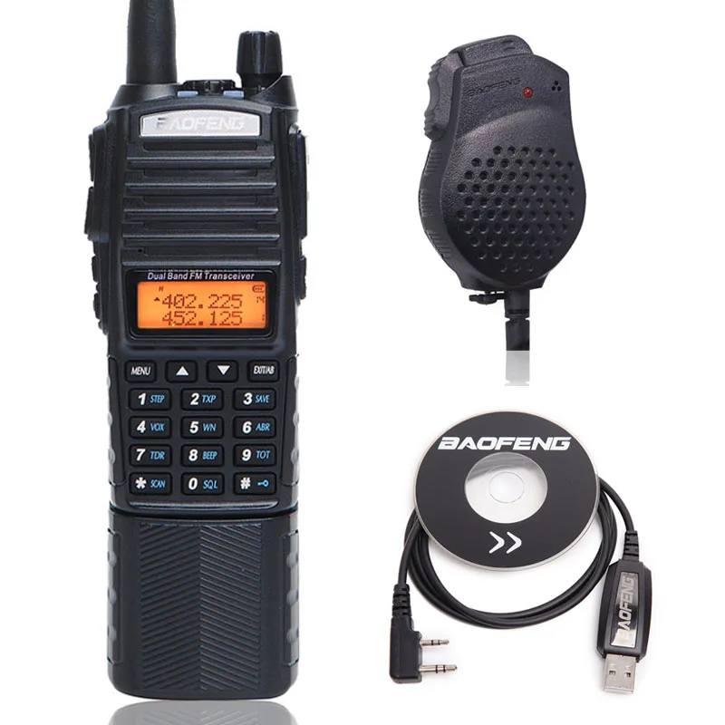 as pic show 3 Baofeng UV-82 плюс 8 Вт иди и болтай Walkie Talkie 8 Вт мощный Дальний 10 kmDual Band 3800 мАч коннектор питания постоянного тока для охоты двухстороннее радио - Цвет: as pic show 3
