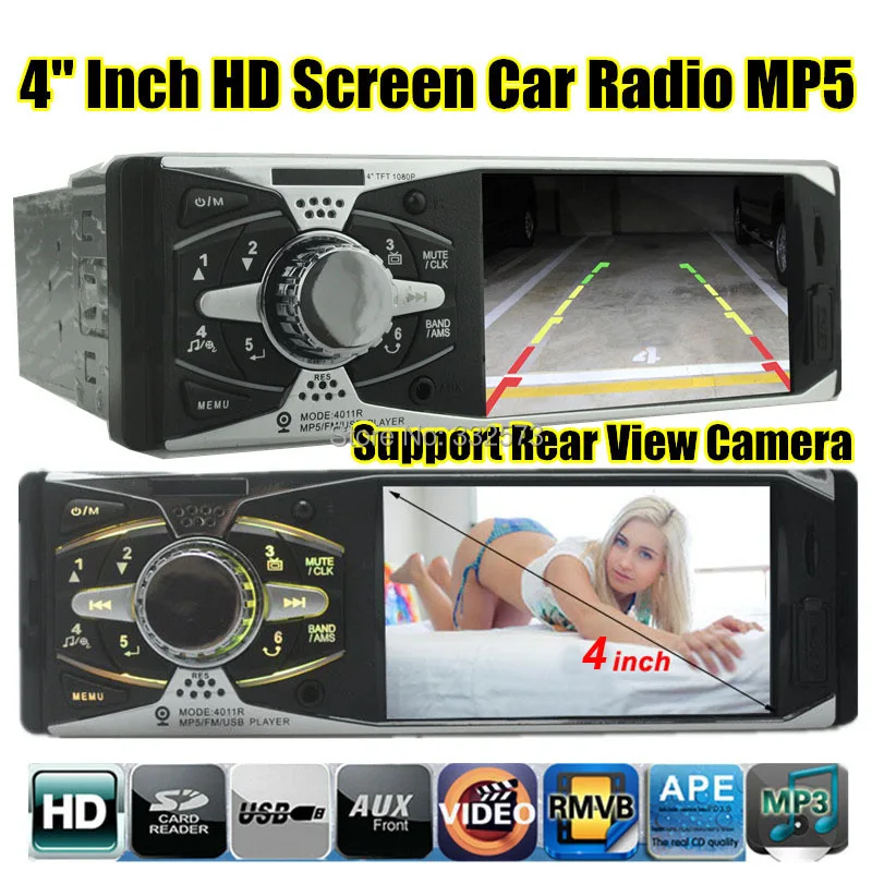 Авторадио 4 1 дюймов TFT HD экран Автомобильный Радио проигрыватель USB SD aux в 1080 P din