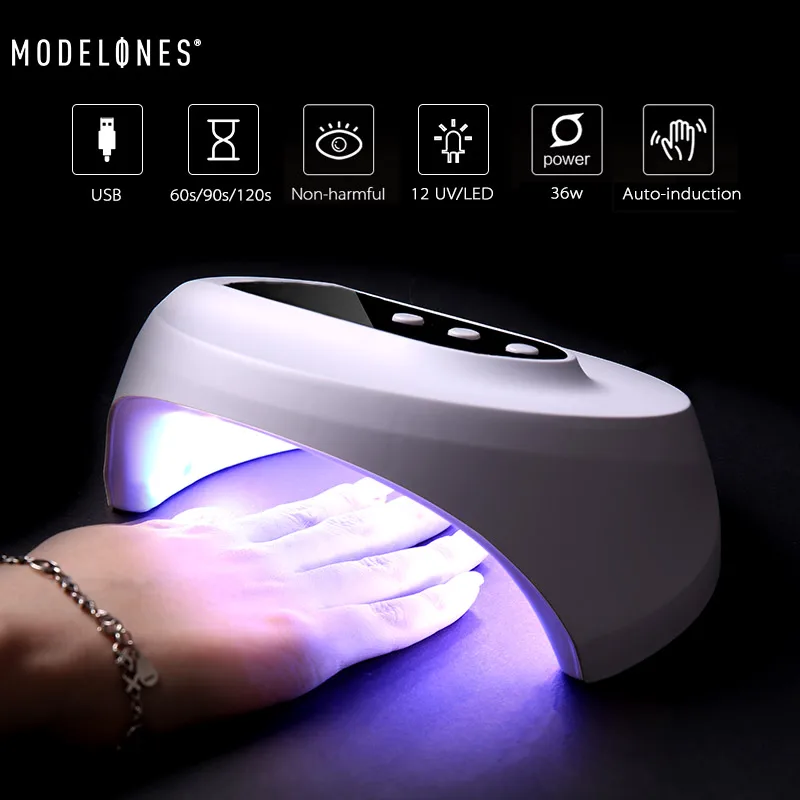 Modelones 12 шт./партия 36 Вт Светодиодная лампа лак для ногтей наборы замочить 6 цветов
