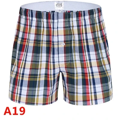 A19 Мужское нижнее белье, хлопок, Cuecas, боксеры, Masculina, Cuecas, мужское нижнее белье, s, боксерские трусы размера плюс M-XXXL - Цвет: A19