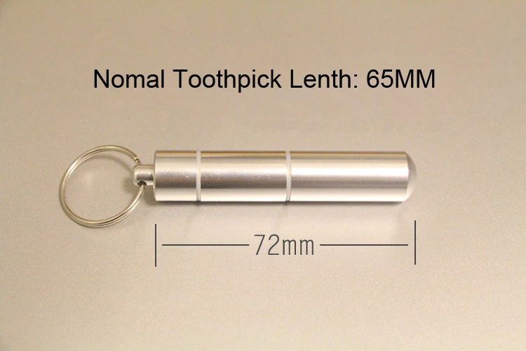 1 шт. алюминиевый сплав металлический Карманный держатель зубочистки с брелком