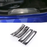 for jaguar xe 2015 2016 2017 car styling 304 stainless steel inner welcome door sill scuff protector plate cover trim logo 4pcs