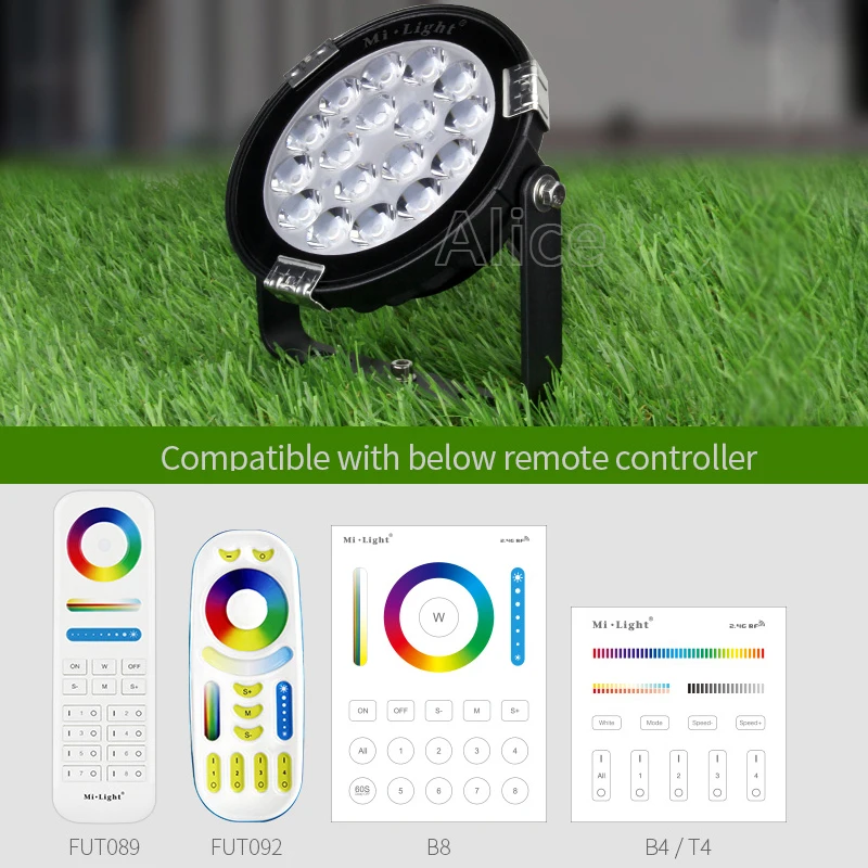 Miboxer 9 Вт RGB + CCT светодиодный светильник для сада DC24V/AC86 ~ 265 В IP65 водонепроницаемый