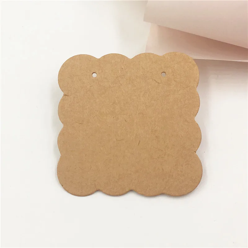 brown 20шт Красочные крафт серьги карты крышка или серьги карты, для упаковки милые изысканные серьги-гвоздики, легко хранить и носить с собой - Цвет: brown