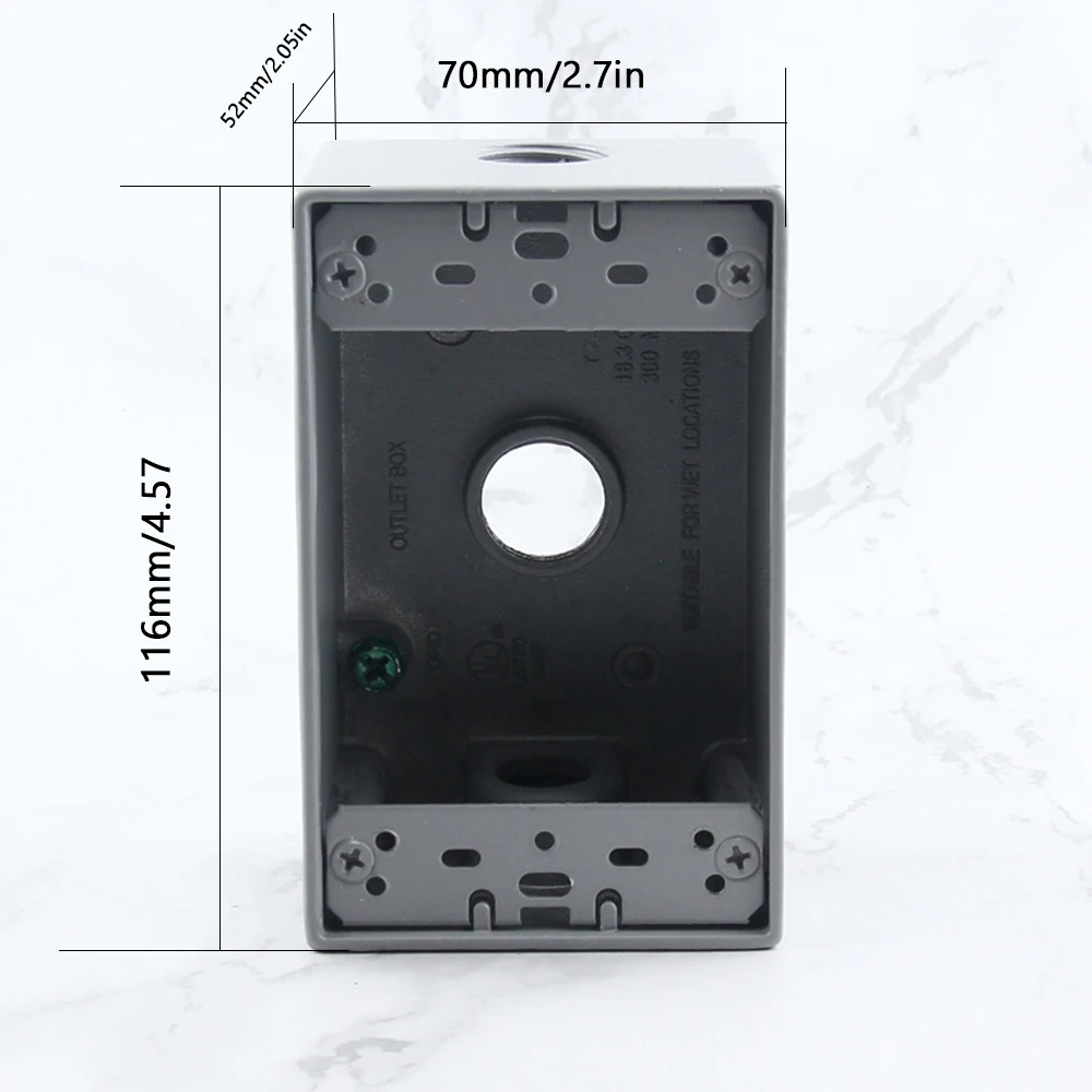 118 мм us Socket Switch Box алюминиевая чугунная установленная коробка US standard wall switch bottom