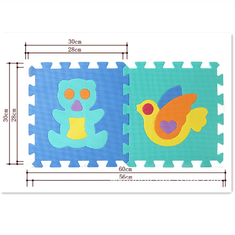 Детский коврик пазл из вспененного этилвинилацетата 10 шт./компл.|crawling pad|baby floorbaby