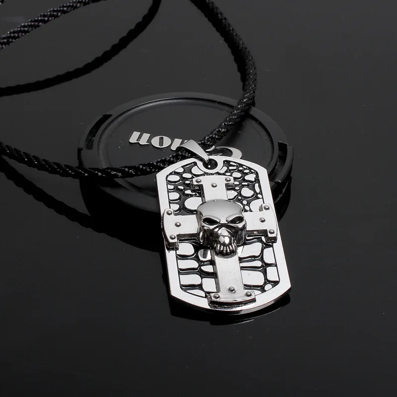 ZIRIS рок мужской деньги панк череп крест ожерелье для мужчин модные ювелирные