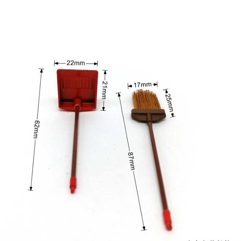 

Classic Toys Pretend Play Furniture Toys Doll Acces 1:12 Doll House Miniature Broom Dustpan Set Dollhouse Cleaning Tool Kits