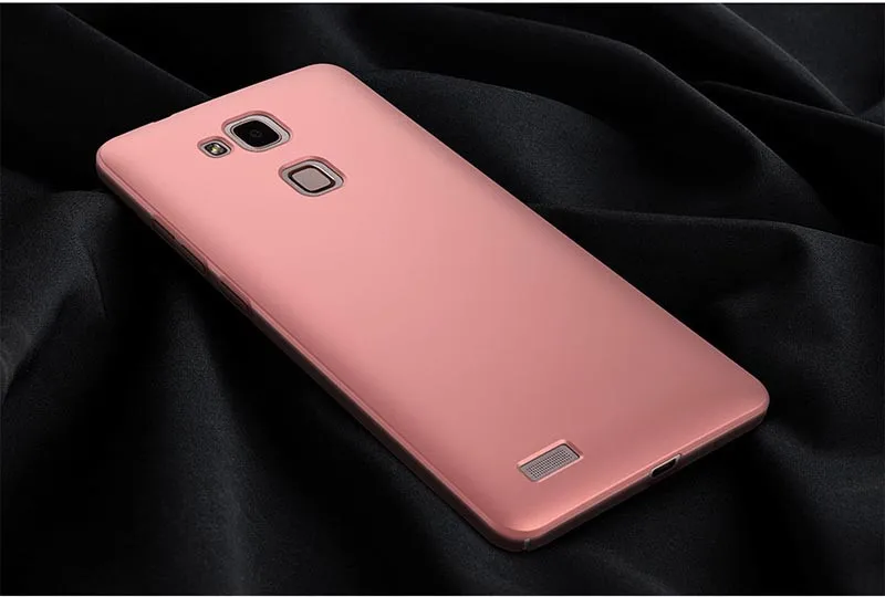 Для huawei mate 7 Чехол Ультра-тонкий гладкий Чехол Жесткий PC защитный чехол для huawei Ascend mate 7 MT7-TL10 HATOLY - Цвет: Rosegold