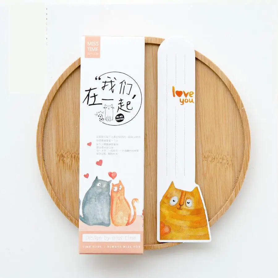 

30pcs/pack Lovely Animal together Bookmark Paper Bookmarkers Promotional Gift Stationery Film Bookmarks For Books Book Markers