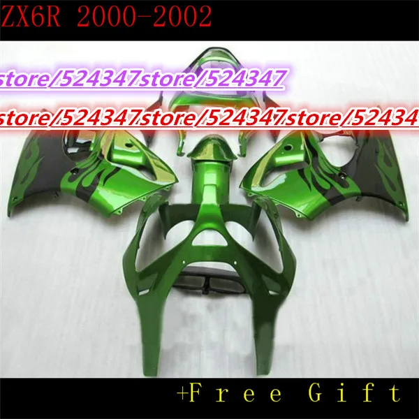 

Selling motorcycles from repsol For kawasaki NINJA NINJA ZX6R 01 00 02 all green body fairing