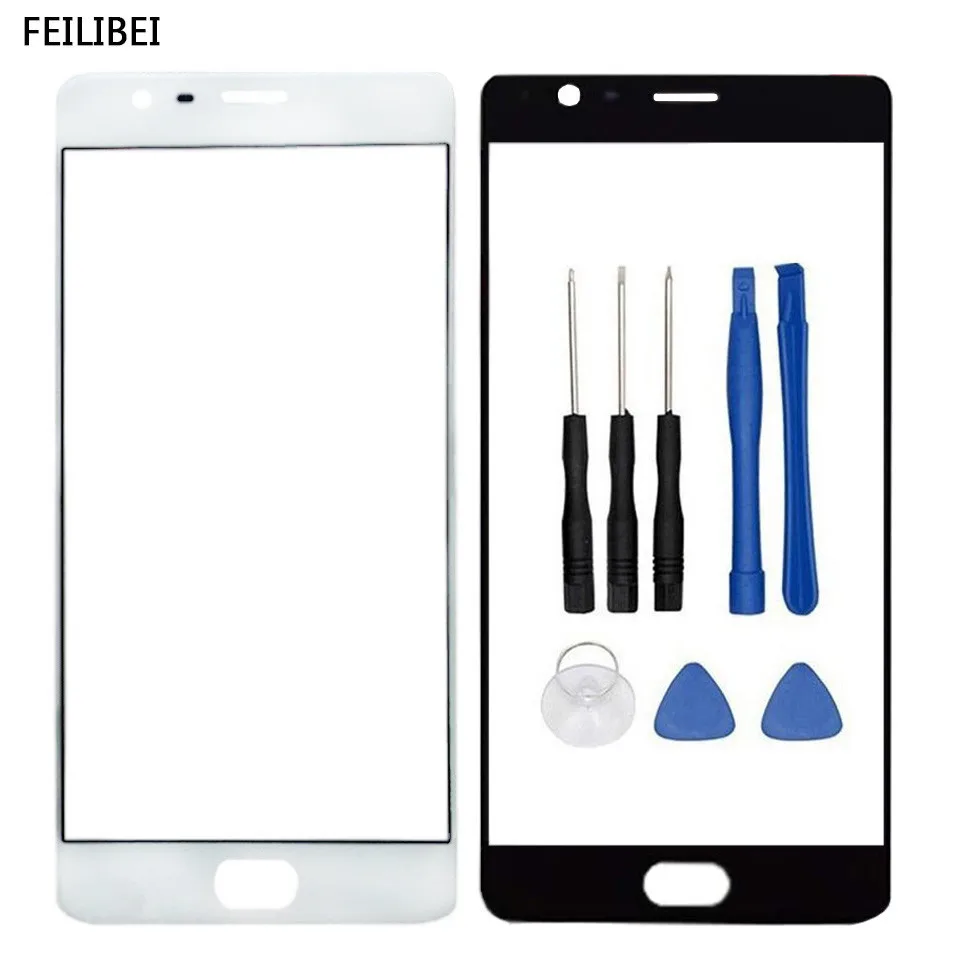 Черный/белый для Oneplus3 Переднее стекло Oneplus 3 внешнее сенсорный экран 3T запасные
