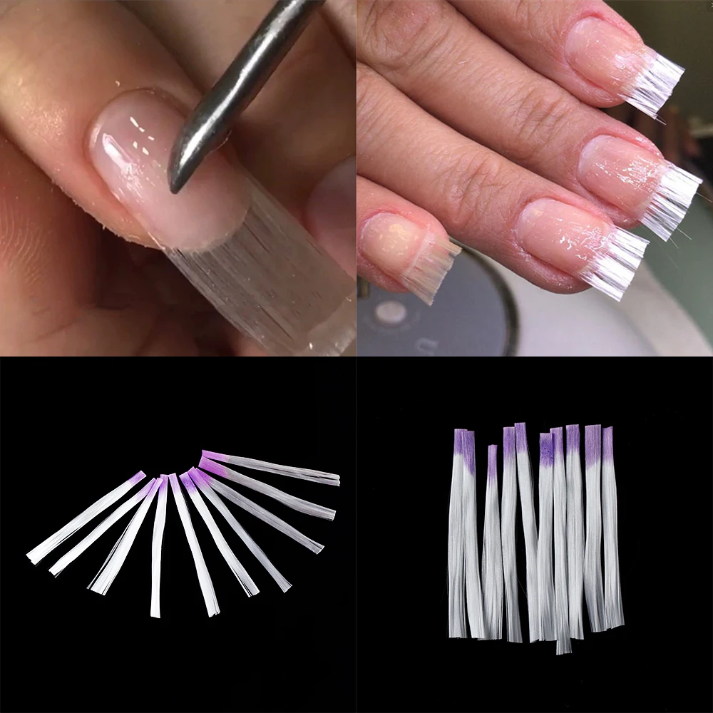 10 шт./компл. стекло для профессионального наращивания ногтей шелковое