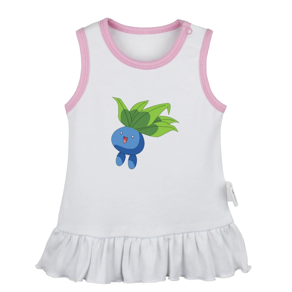 JaBabyYS636W Милый Покемон Togepi Jigglypuff Chansey Ditto Gengar Lickitung платья для новорожденных девочек платье без рукавов для малышей Одежда для младенцев - Цвет: JaBabyYS636W