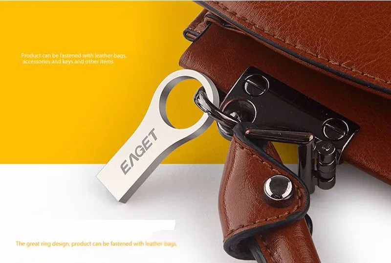 EAGET U9 32 ГБ 16 ГБ 8 ГБ USB флеш-накопители модные металлические водонепроницаемые Usb флешки