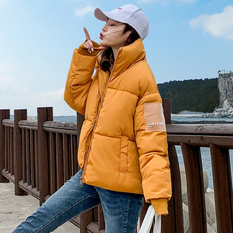 Мода Parkas Mujer зимняя куртка Женская водолазка пуховая парка теплая Толстая парка Свободная куртка женская зимняя верхняя одежда пальто