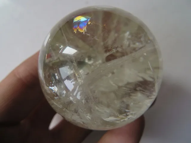 Цитрин натуральный кварц РАДУГА шар хрустальный ОРБ Исцеление 130 г | Дом и сад