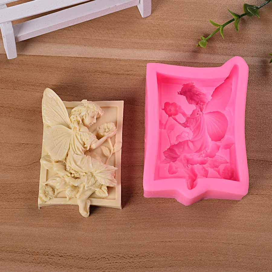 3D смотрящиеся ангелы цветов сделай сам помадка выпечка приготовление пирожных