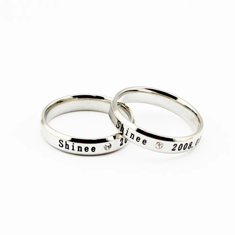 Venta al por mayor KPOP shinee anillo de Plata Los Hombres o Las Mujeres anillos отправка кожаного шнура |